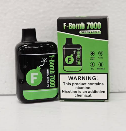 F-bomb Rechargeable Green Apple 7000 Puffs